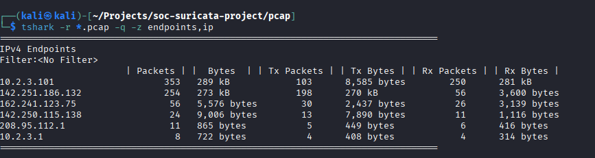 DNS query analysis