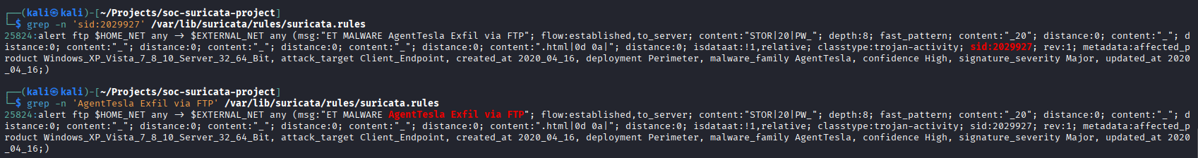 Emerging Threats AgentTesla Suricata signature
