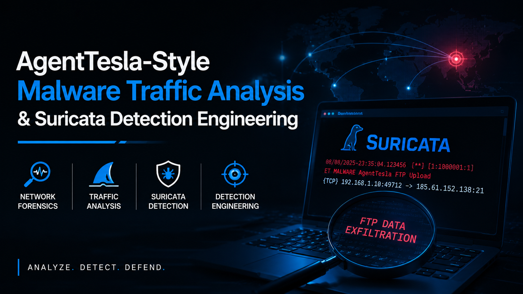 AgentTesla Malware Traffic Analysis and Suricata Detection Engineering